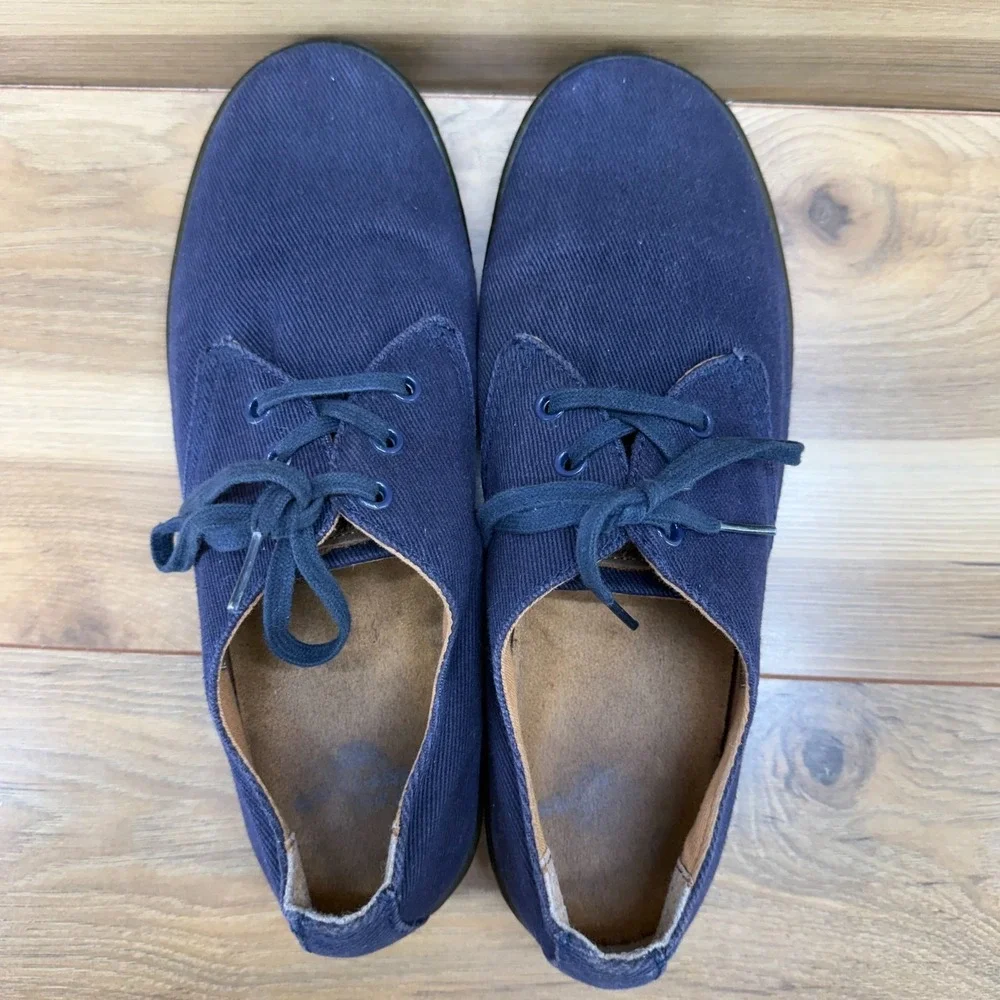 Dr Martens‎ Delray Canvas Navy Blue Mens 9 Low Top Sneaker Casual Minimalist